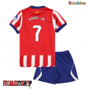 Atletico Madrid Lee Kang-in #7 Prima Maglia Bambino 2026-27 Manica Corta (+ Pantaloni corti)